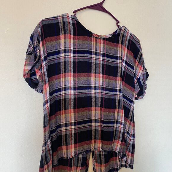 Anthropologie Cloth & Stone Mallory Plaid Blouse (Size: S) EUC - Picture 5 of 12